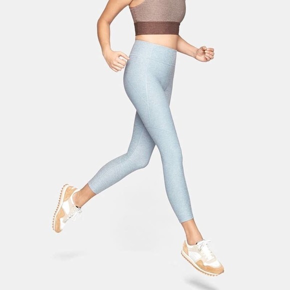 Outdoor Voices Leggings XS Blue High Rise 3/4 Warmup Workout Womens - Picture 1 of 14